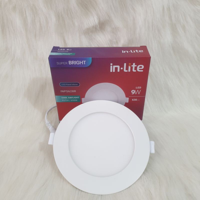 Inlite Lampu Downlight LED 9 Watt Plafon Tanam IB Inbow Panel Bulat 9w In lite INPS628R