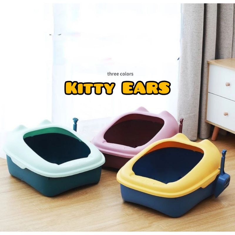 New Style Jumbo Size Tempat Bak Pasir Kotoran Poop Kucing Cat Litter Box Kotak Plastik