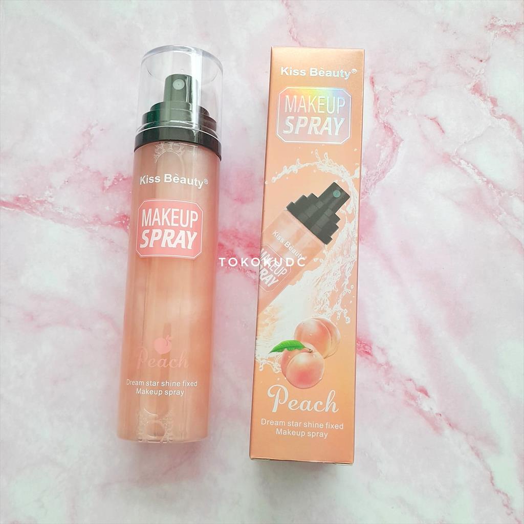 KISS BEAUTY MAKEUP SPRAY PEACH 110ML / SHINNING MAKEUP SPRAY PEACH
