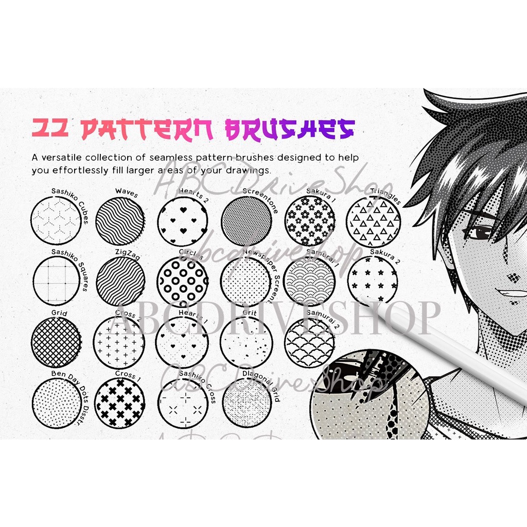 Procreate Brush  - Procreate Manga Brushes