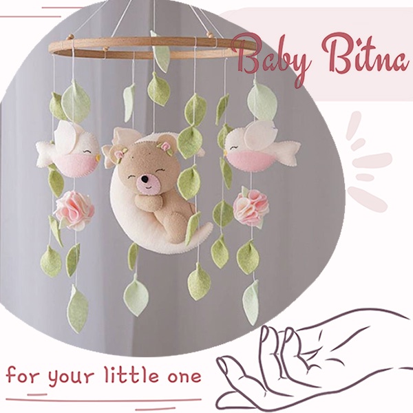 Bear Bulan 2 | Mainan Boneka Edukasi untuk Hiasan Gantung Kamar Bayi