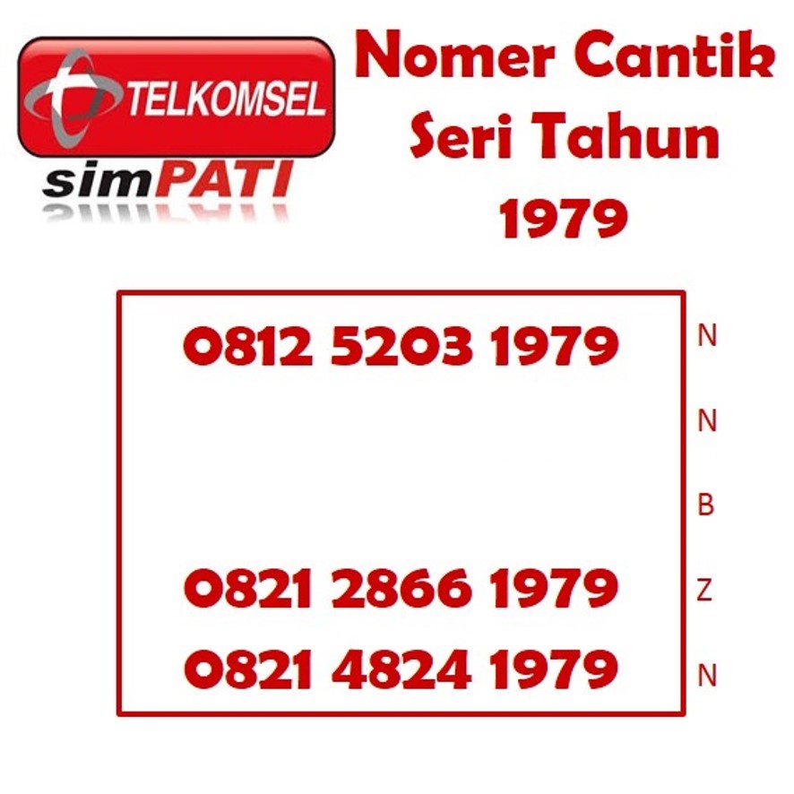 Nomor cantik Simpati Telkomsel 4G lte nomer kartu perdana tahun 1979
