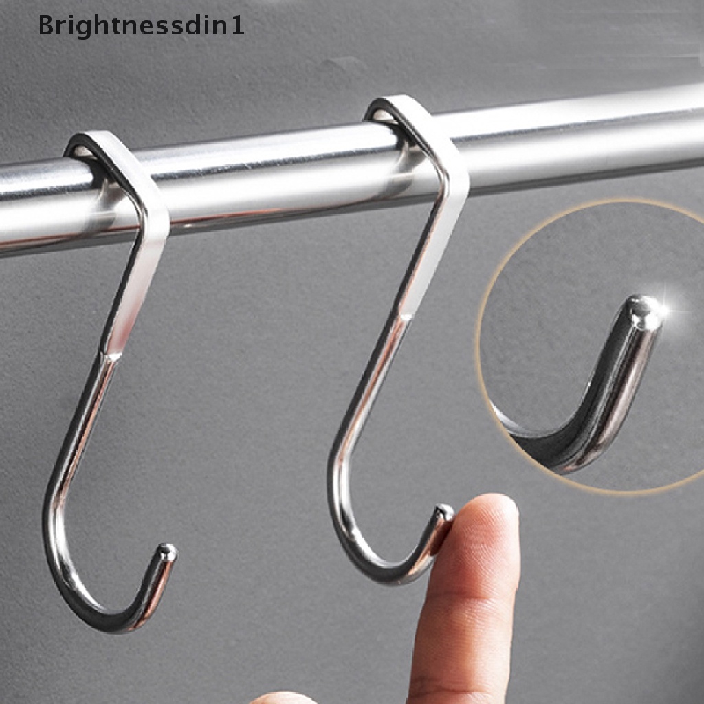 [Brightnessdin1] Stainless steel free punching door Tanpa Jejak Kait S-type door hanger Butik