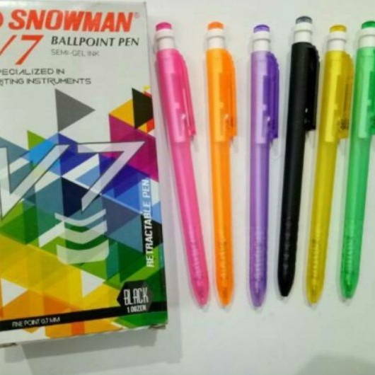 

BALLPOINT SNOWMAN V-7 CRYSTAL BLACK/BLUE Per lusin