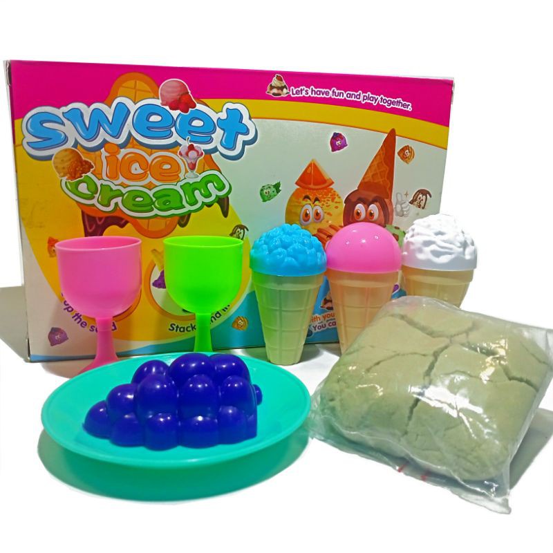 MAINAN ANAK PASIR ICE CREAM 1 SET