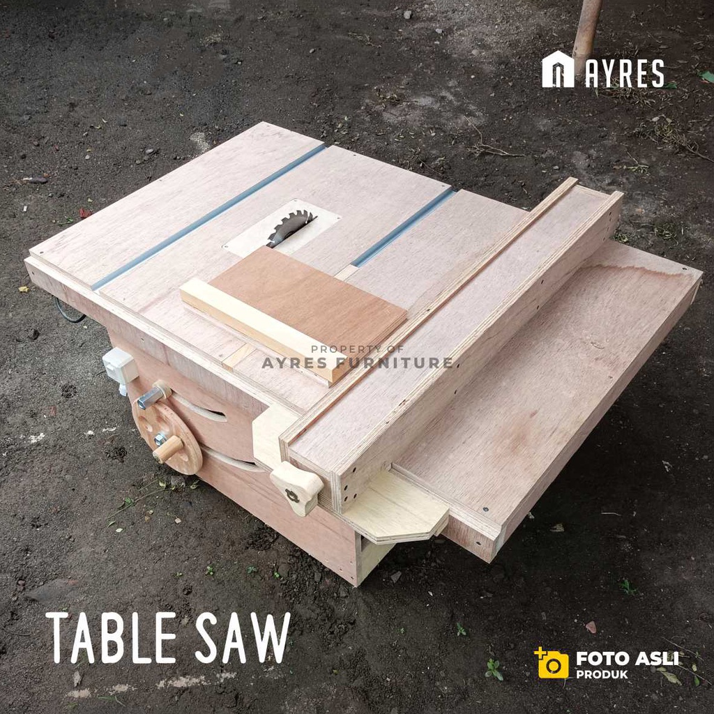 Table saw rakitan circular saw bisa miring 45 derajat