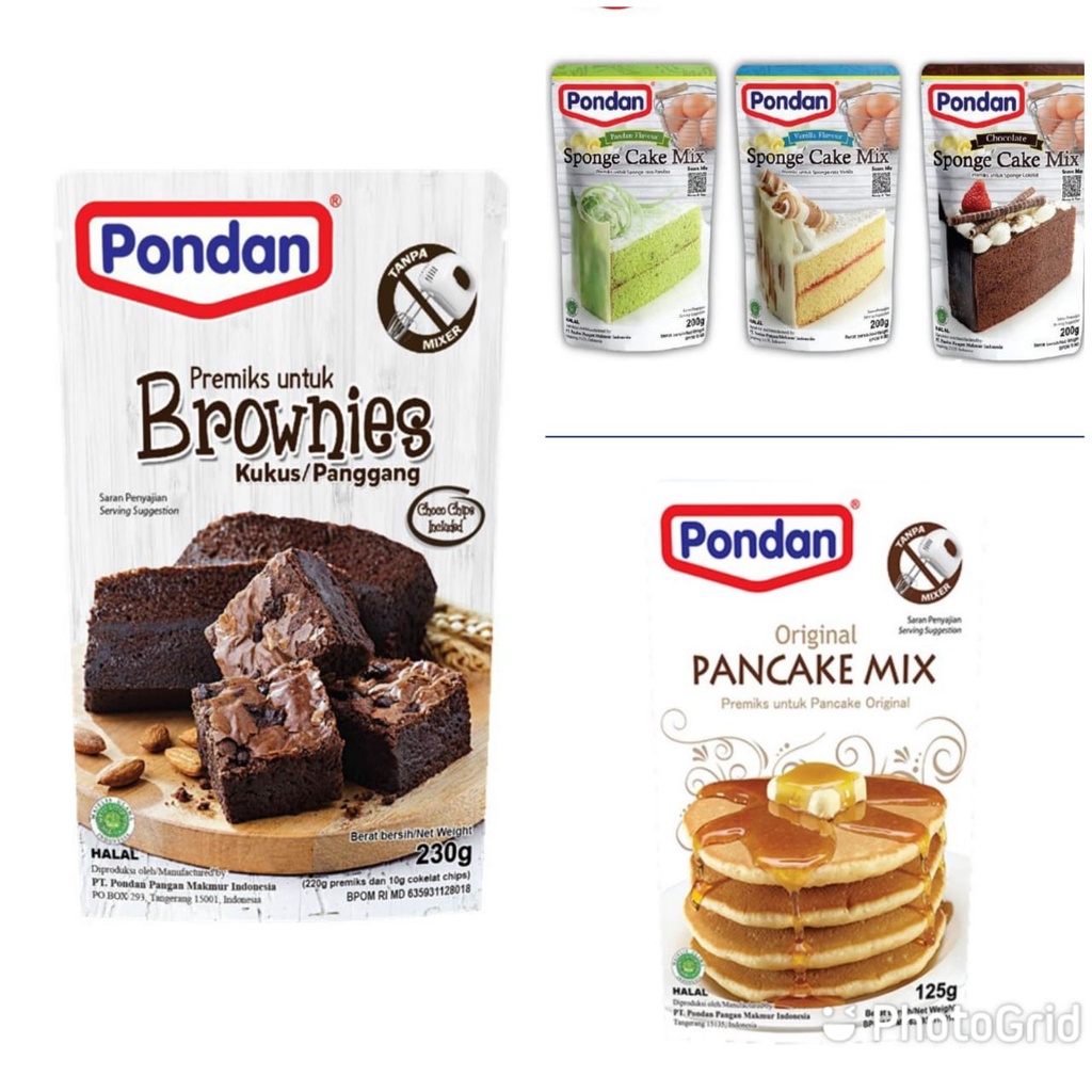 

Zahira MART PONDAN Sponge Cake Mix | Pancake Mix | Brownies Kukus Panggang | Whip Cream | Pudding