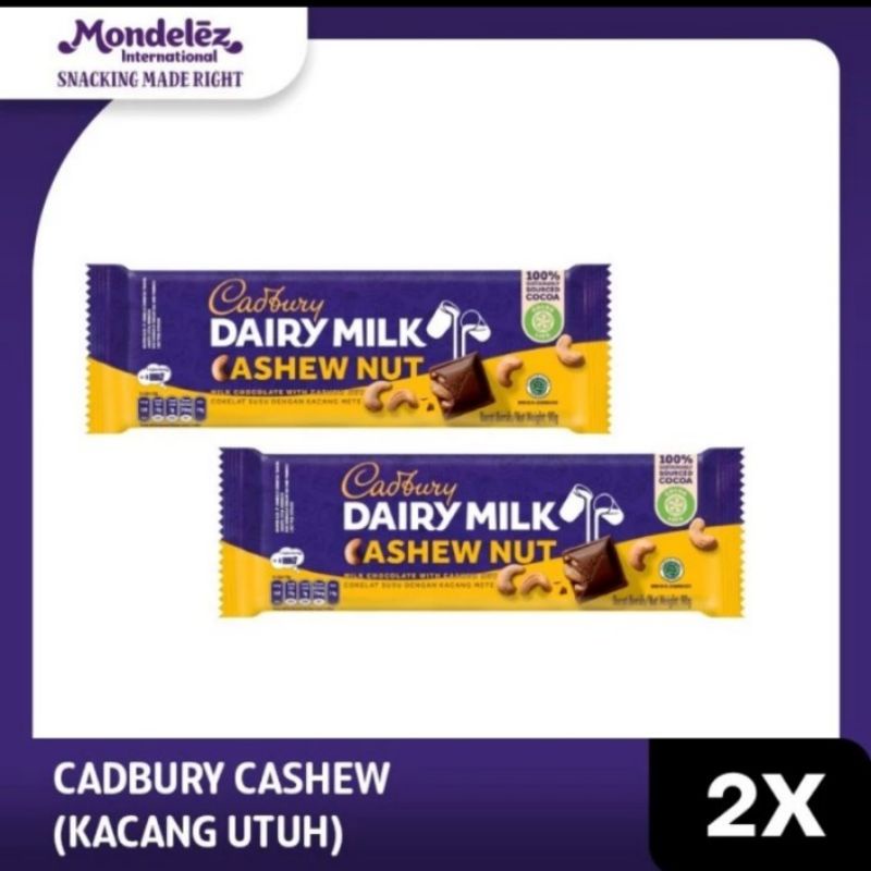 

Cokelat Cadbury Rasa Cashew Nut 62 Gr Twinpack