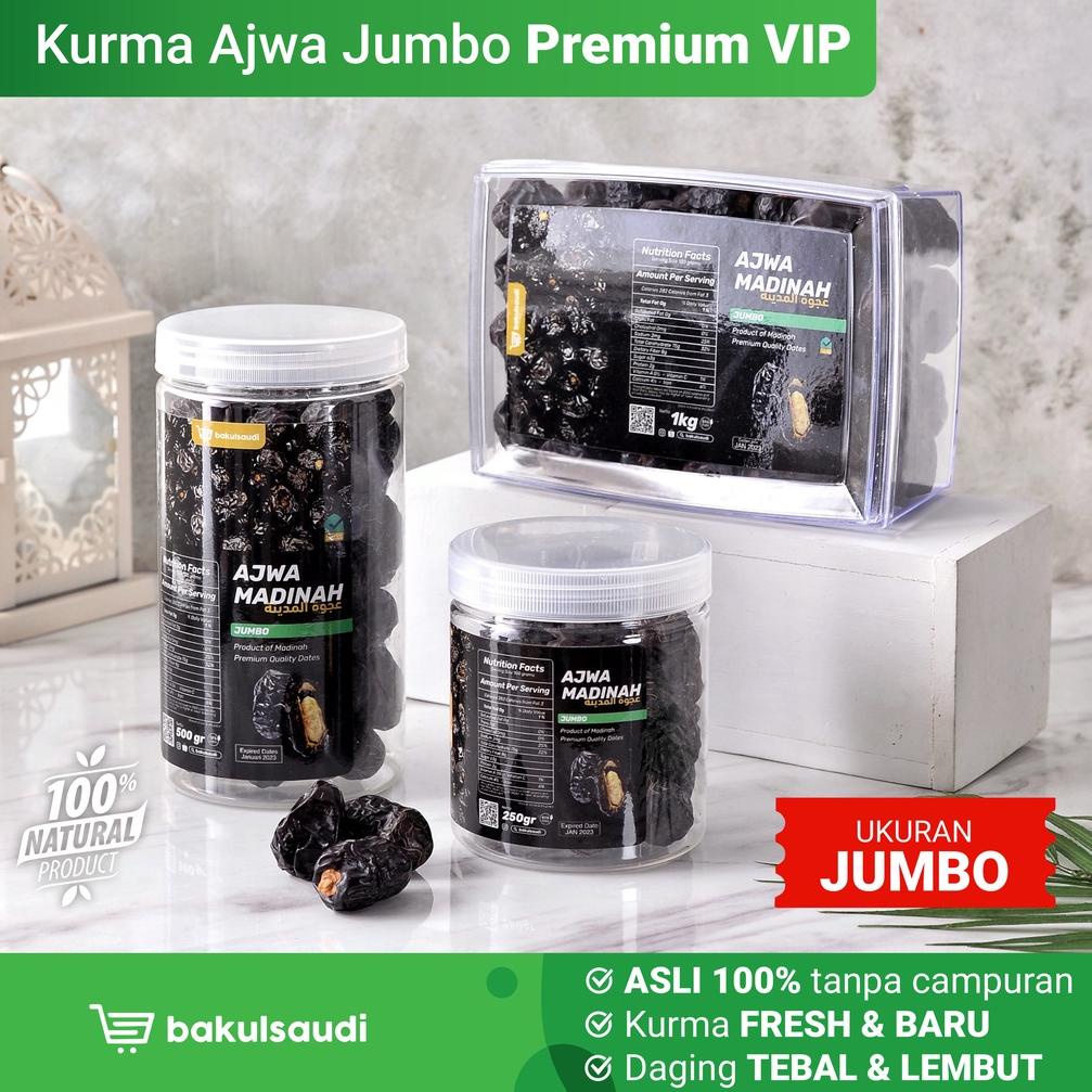

✓ Kurma Ajwa Madinah Jumbo Premium VIP Original 100% / Kurma Nabi Asli Saudi / Kurma Grade 1 A / Ajwah Azwa Azwah Aliya Aliyah