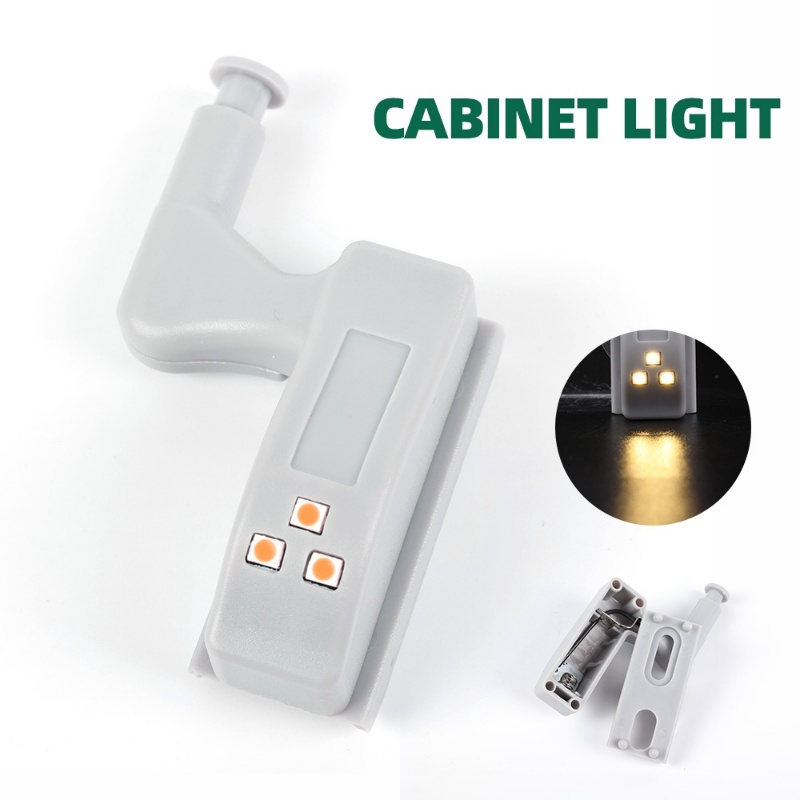 Lampu Engsel Pintu Lemari Closet Tenaga Baterai Inner Hinge Lamps Sensor Lepas Pasang Lemari Kabinet Lampu Instalasi Nyaman LED Induction Cabinet Night Light Universal