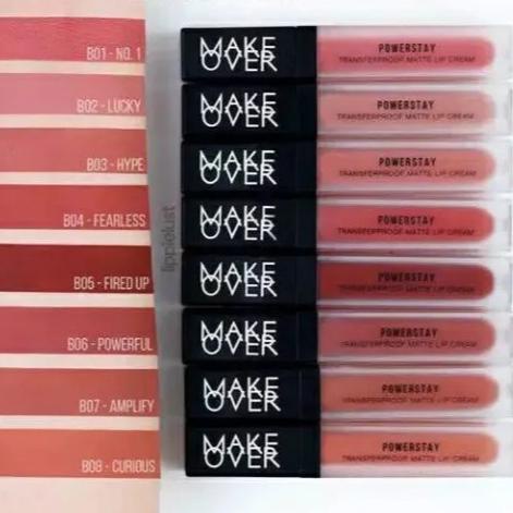 ◌ MakeOver Powerstay Transferproof Lipcream Matte Lip Cream Original Make Over Limited Nude Edition 