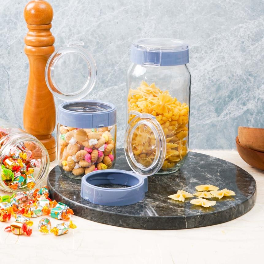 ➳ PERO STORAGE JAR SET OF 3 / TOPLES ISI 3PCS ♗
