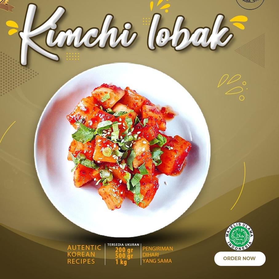 

12.12 Brands Festival Fresh Kimchi Lobak 500 Gram Dibuat Oleh Chef Korea Asli Enak serbuuu !