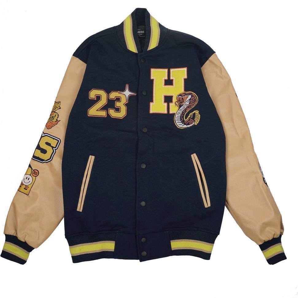 HARGA BERSAHABAT Himside - Kenta Navy Varsity Jacket