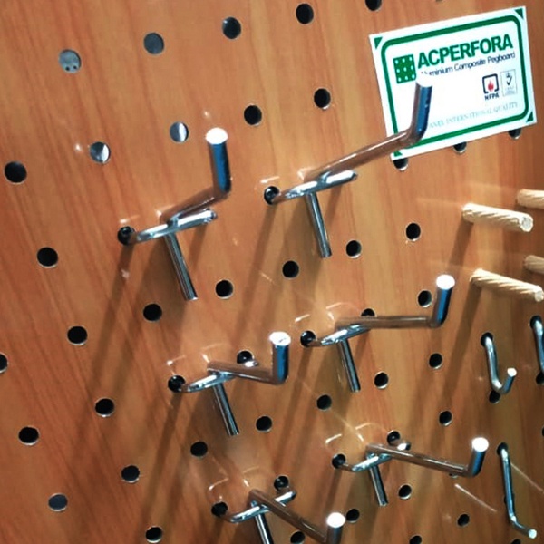 Gantungan pegboard stainless 20cm khusus ACPerfora