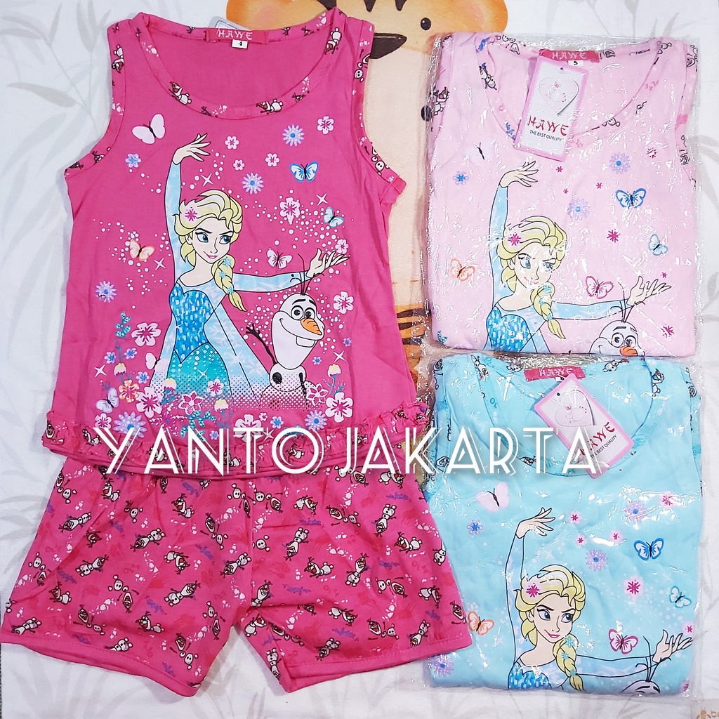 STELAN SINGLET FROZEN ANAK PEREMPUAN 1-5 TAHUN