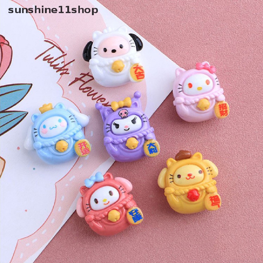 Sho 5Pcs Hello Kitty Diy Aksesoris Sanrio Anime Kawaii Girly Heart My Melody Kartun Lucu Kuromi Phone Case Patch Mainan Untuk Anak Perempuan N