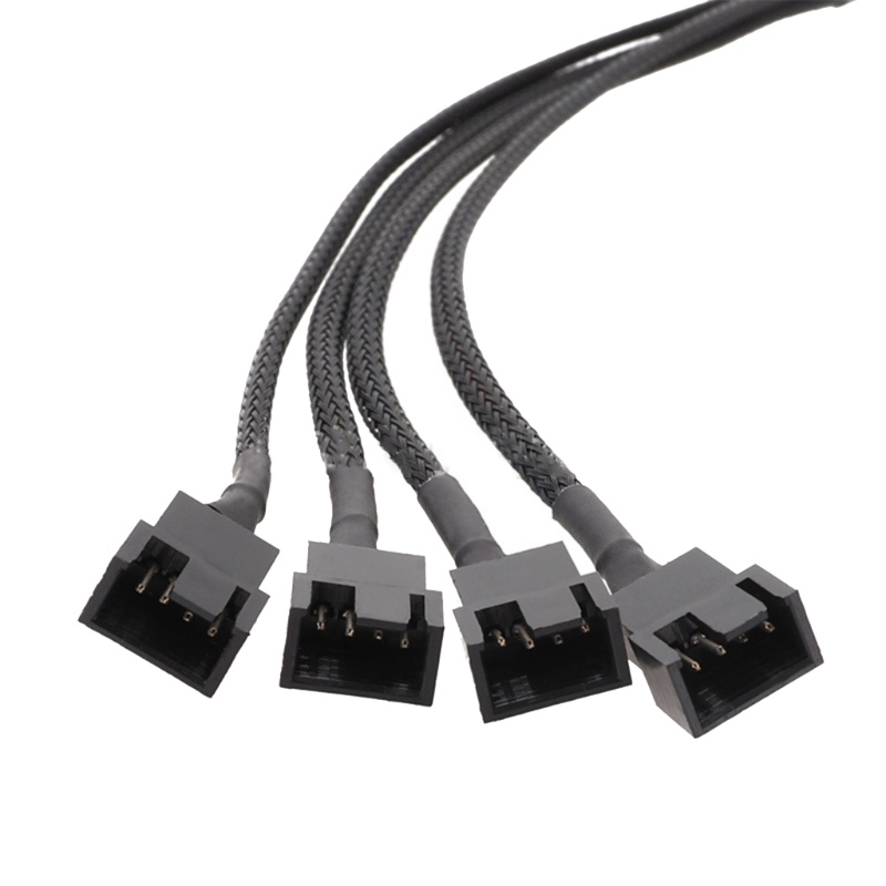 Btsg 1sampai4ways Fan Expansion Line PWM Control Sleeved Line Untuk Hub Kipas Sasis PC