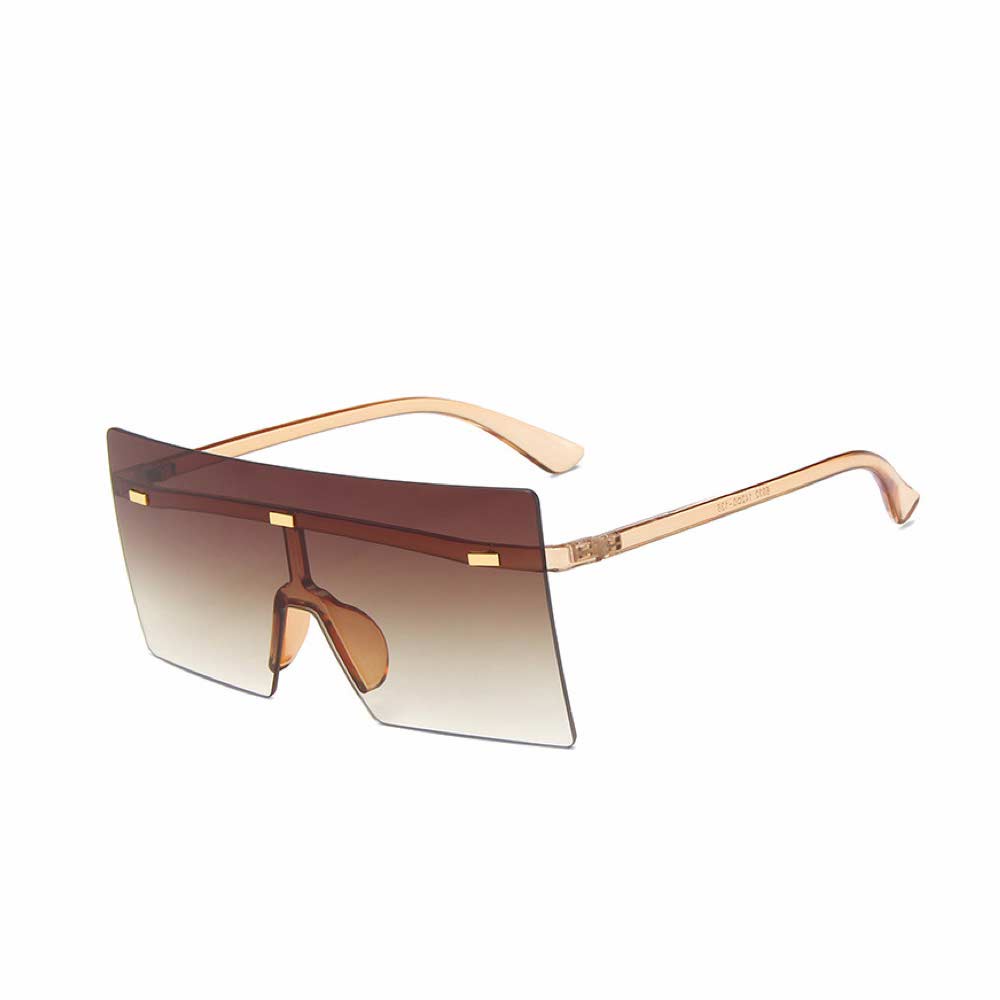 Kacamata UV400 [ Cokelat ] Anti Radiasi - Sunglasses Wanita dan Pria Korea - HM8161