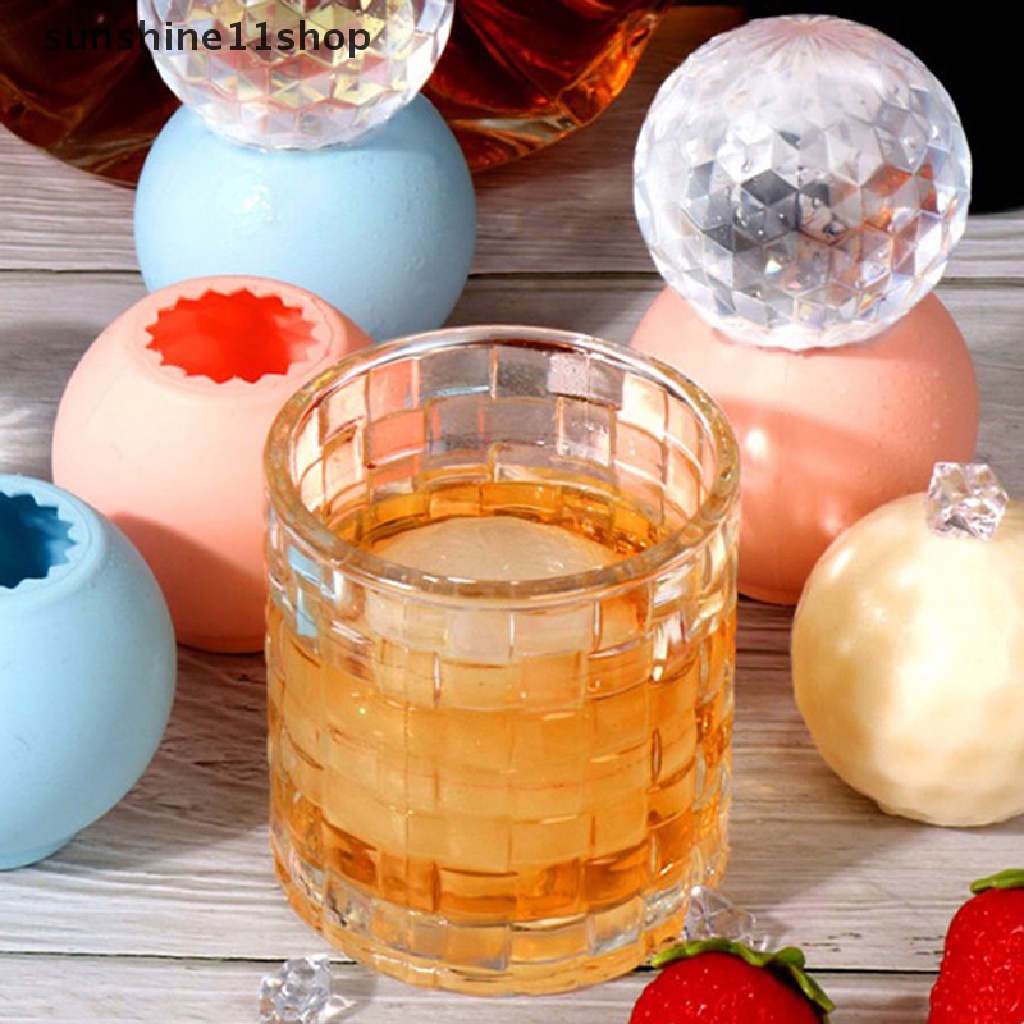 Sho 5cm Sphere Cetakan Es Whiskey Ice Ball Silicone Mold Ice Ball Maker Untuk Bourbon, Scotch, Minuman Cocktail Kuno N