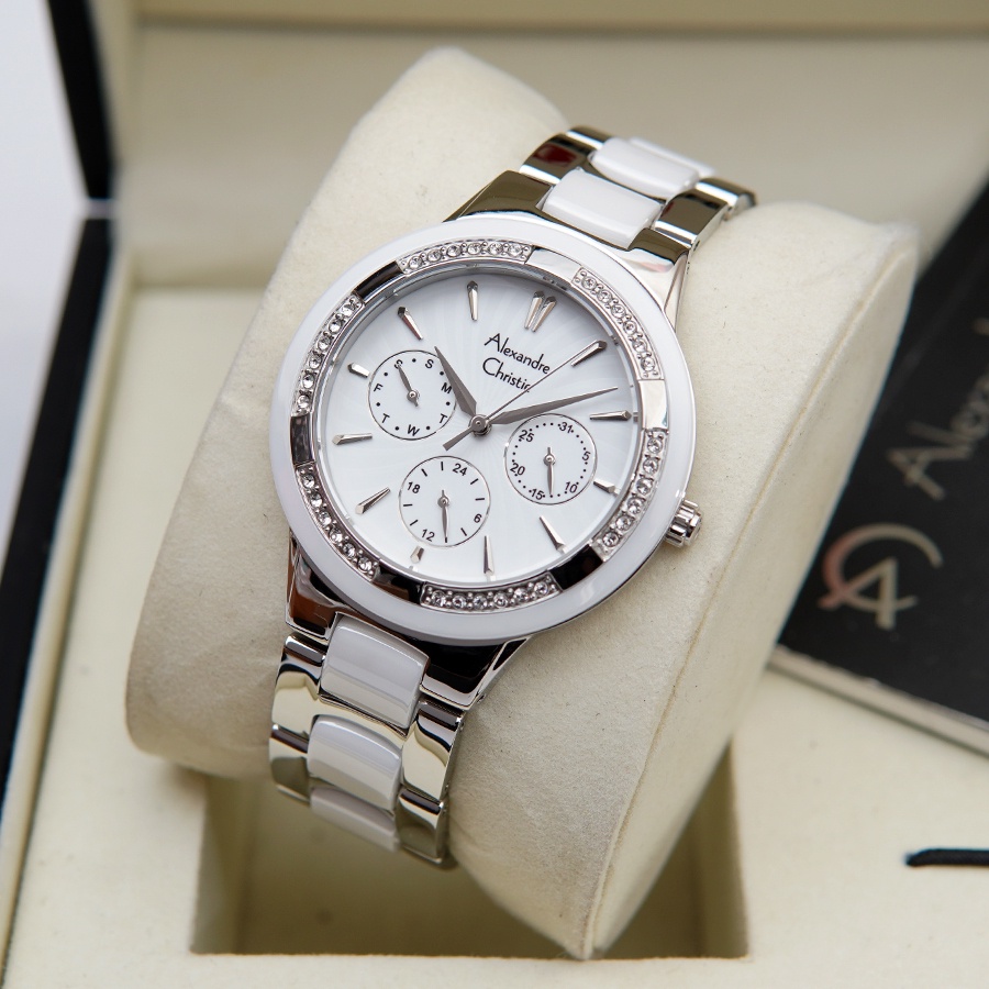 Alexandre Christie Ac 2299/Ac 2359 Keramik  Jam Tangan Wanita Original
