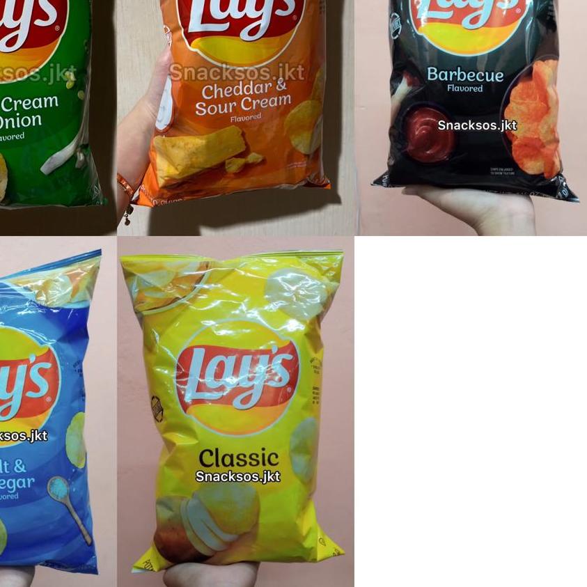 

◄ LAY’S POTATO CHIPS CLASSIC / BARBECUE / SALT AND VINEGAR / SOUR CREAM AND ONION / CHEDDAR AND SOUR CREAM- USA LAYS ◄