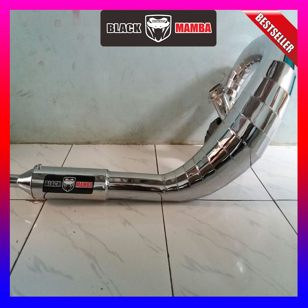 Knalpot RX King Lobster Udang Original Black Mamba Full Crom Terbaik