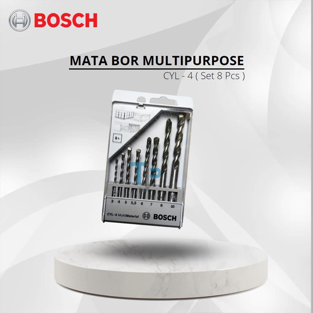 BOSCH MATA BOR CYL-4 ( Set 8 ) MULTIPURPOSE DRILL BITS PN.2608680799