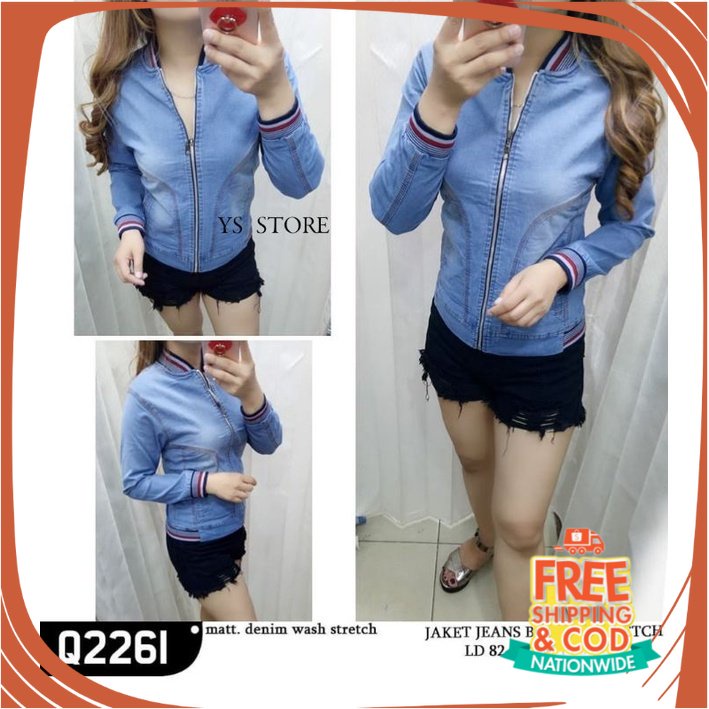 JAKET JEANS NEW BREND DENIM UNISEX/ terbaru Jaket denim wanita-Jaket denim bomber import-Jaket jeans