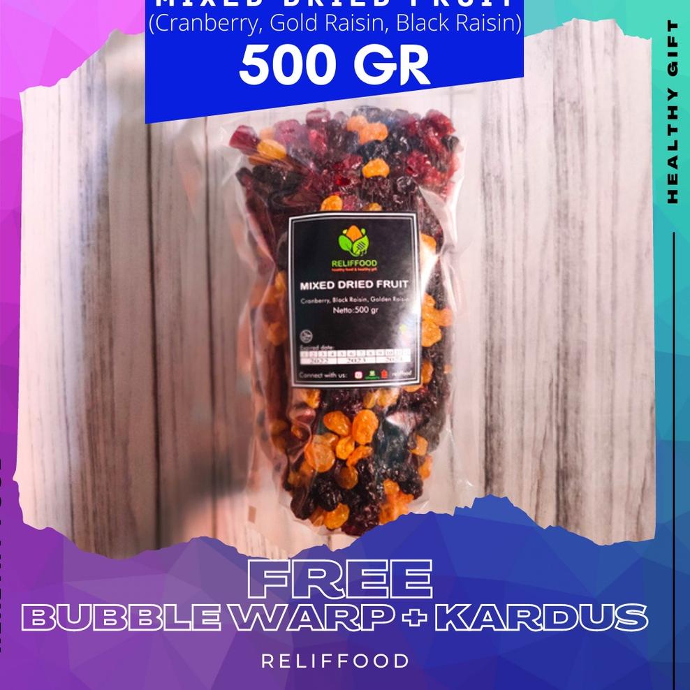 

Z23 MIX RAISIN 500 GRAM (Cranberry, Black Raisin, Golden Raisin) BUAH KERING CAMPUR PRODUK TREND ☪