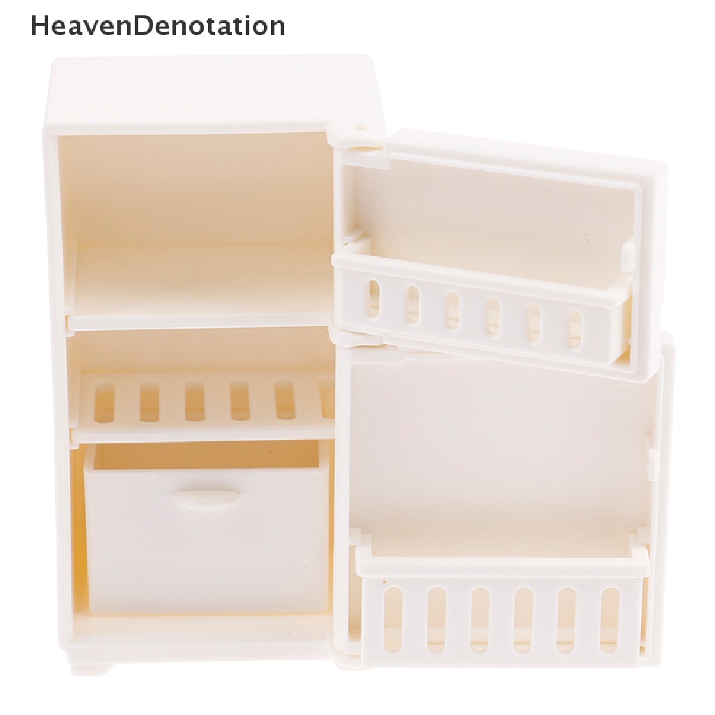 [HeavenDenotation] Rumah Boneka Miniatur Bangku Kulkas Mainan Dapur Dekorasi Perabotan Rumah HDV