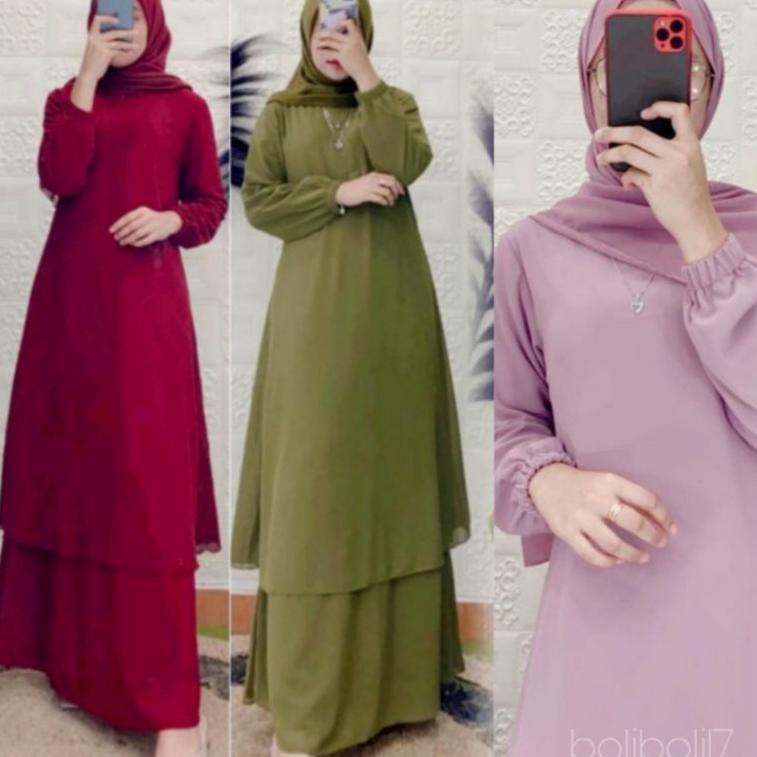 PALING LARIS GAMIS MALAYSIA / GAMIS MELAYU REMAJA |GAMIS TERBARU 2021| GAMIS CERUTY POLOS BABYDOLL P