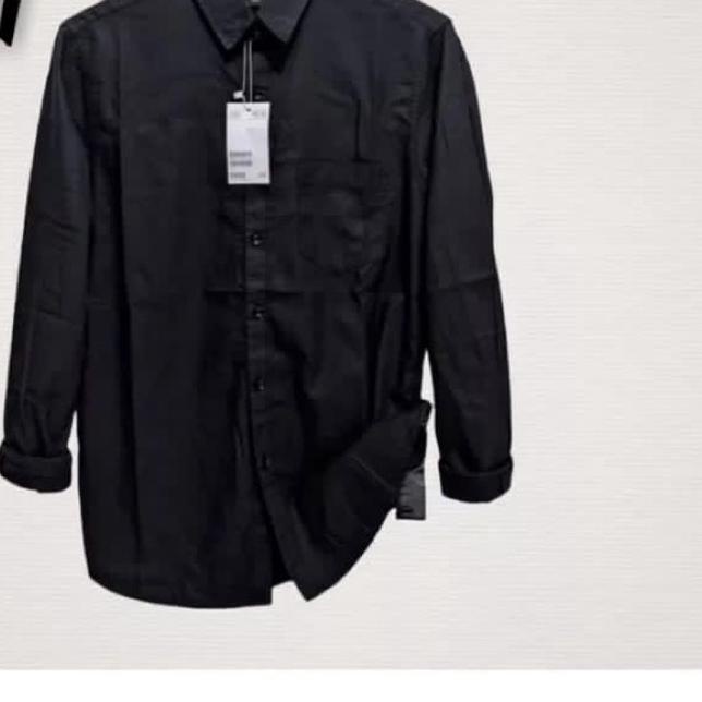 ℗ Kemeja Pria Lengan Panjang H&M Hitam ✹