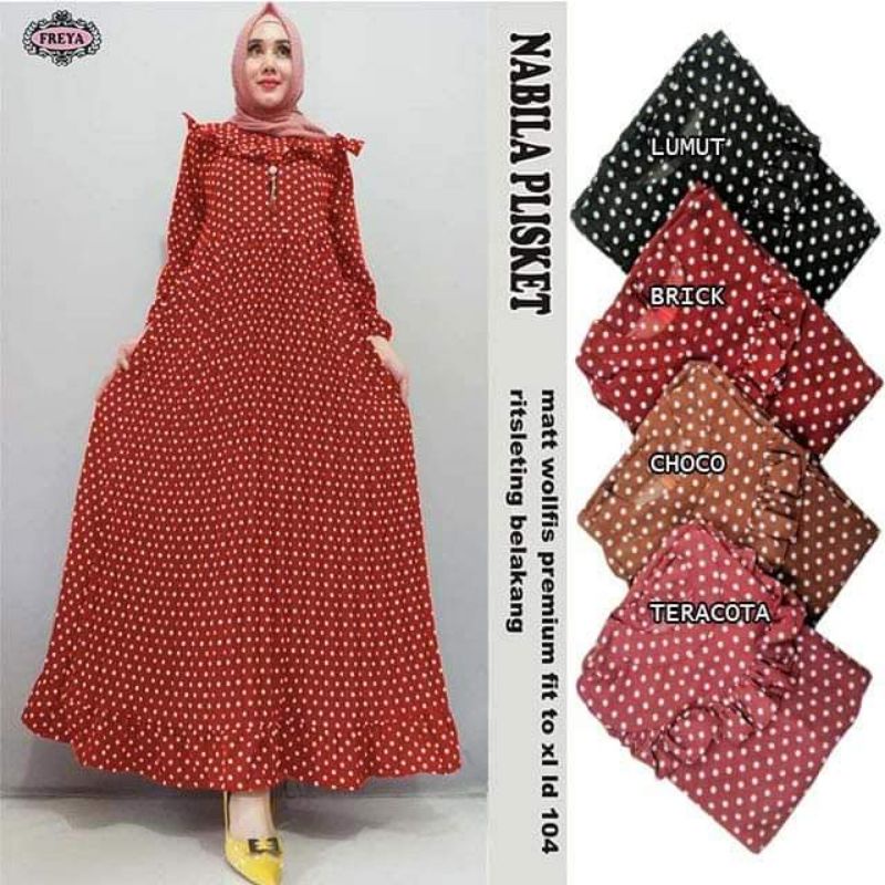 nabila plisket maxy dress