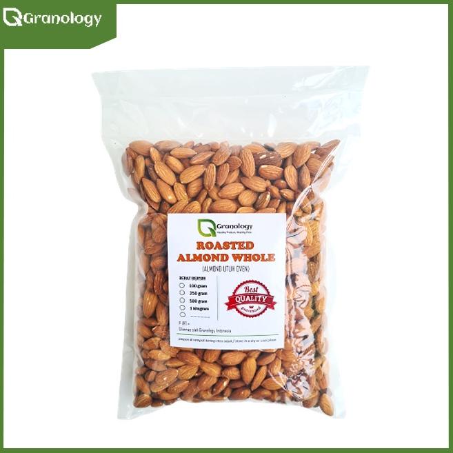 

uhj51 Roasted Almond Whole / Almond Utuh Panggang / Almond Panggang (1 Kilogram) by Granology ..,,.,,.,