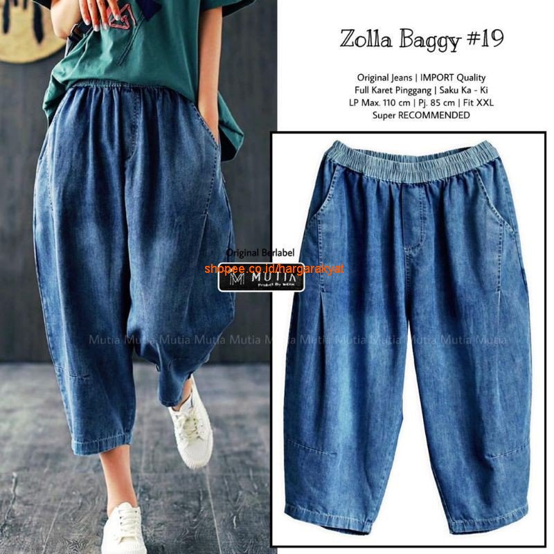 ZOLLA BAGGY #19 - Celana Jeans Jumbo Wanita By Mutya