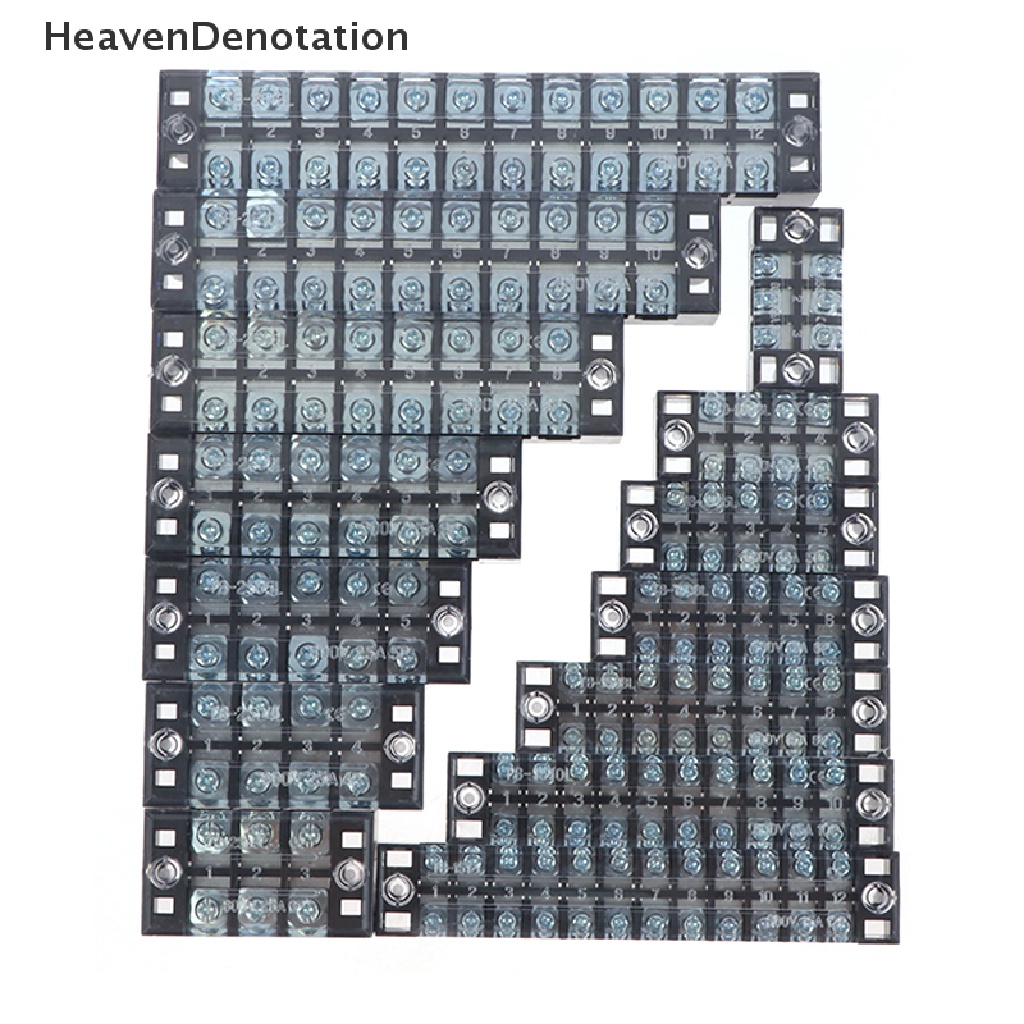 [HeavenDenotation] Blok Terminal Sekrup Strip Baris Ganda Papan Kabel Tetap wire connector TB1503 HDV