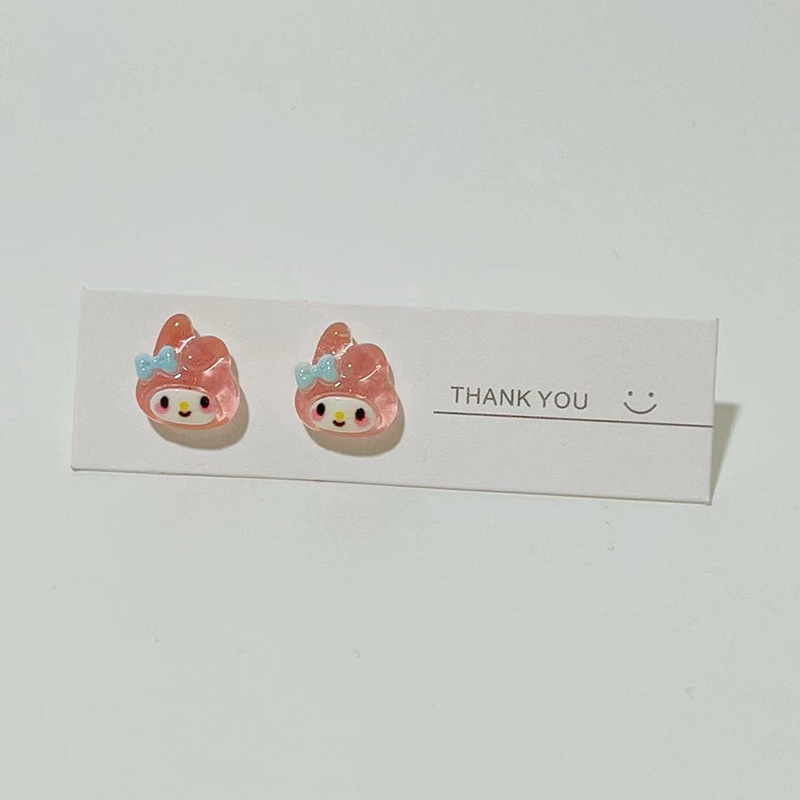 Anting Kodok Kecil Puppy Kartun Cantik Bahan Resin Untuk Wanita