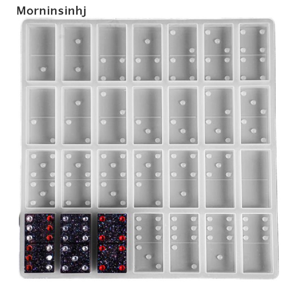 Mornin Silikon Domino Game Membuat Mainan Cetakan Resin Epoxy Craft DIY Mould Casg id