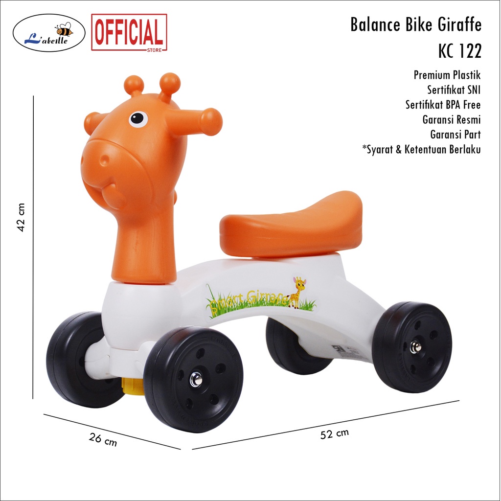 Makassar - Official Labeille KC Balance Bike KC 121 Smart Rabbit / KC 122 Smart Giraffe / KC 123 Smart Sheep