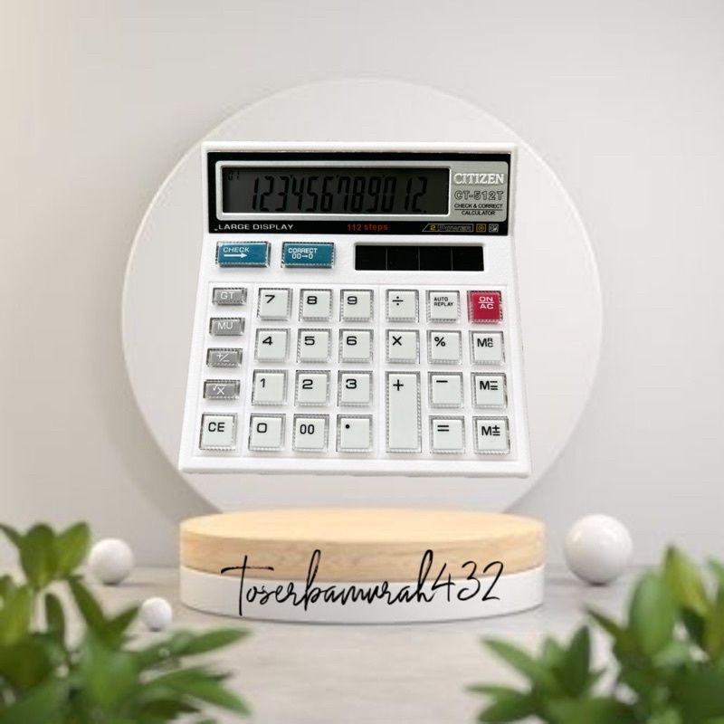 

kalkulator citizen ct-512T putih
