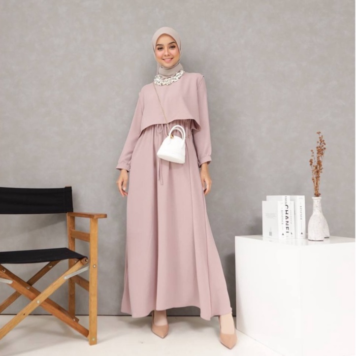 Baju Gamis Wanita Syar'i Muslim Remaja Sabinna Gamis Modis Wanita Lebaran 2022 Terbaru Super Kek Lt