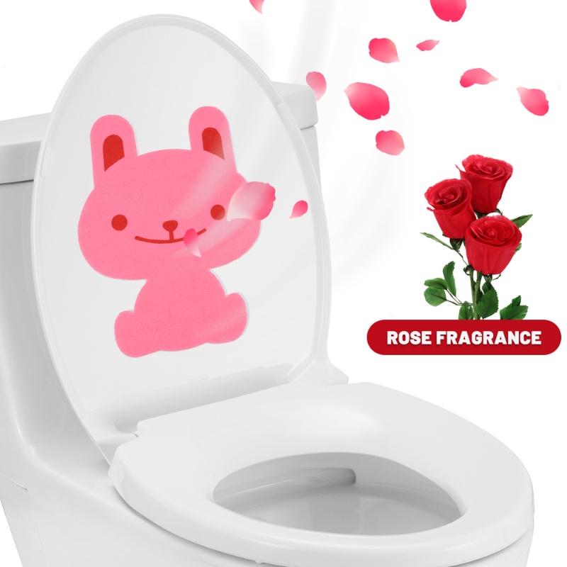 Stiker Deodoran Toilet Kartun Kreatif/Stiker Dekorasi Kamar Mandi Penghilang Bau Non-woven Yang Menebal Ramah Lingkungan