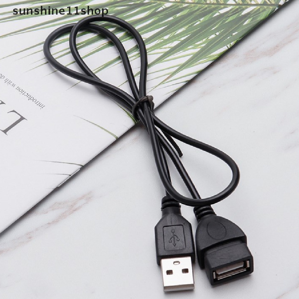 Sho Kabel Ekstensi USB 2.0 0.6m/1m/1.5m Kabel Data Jalur Transmisi Data Kabel N