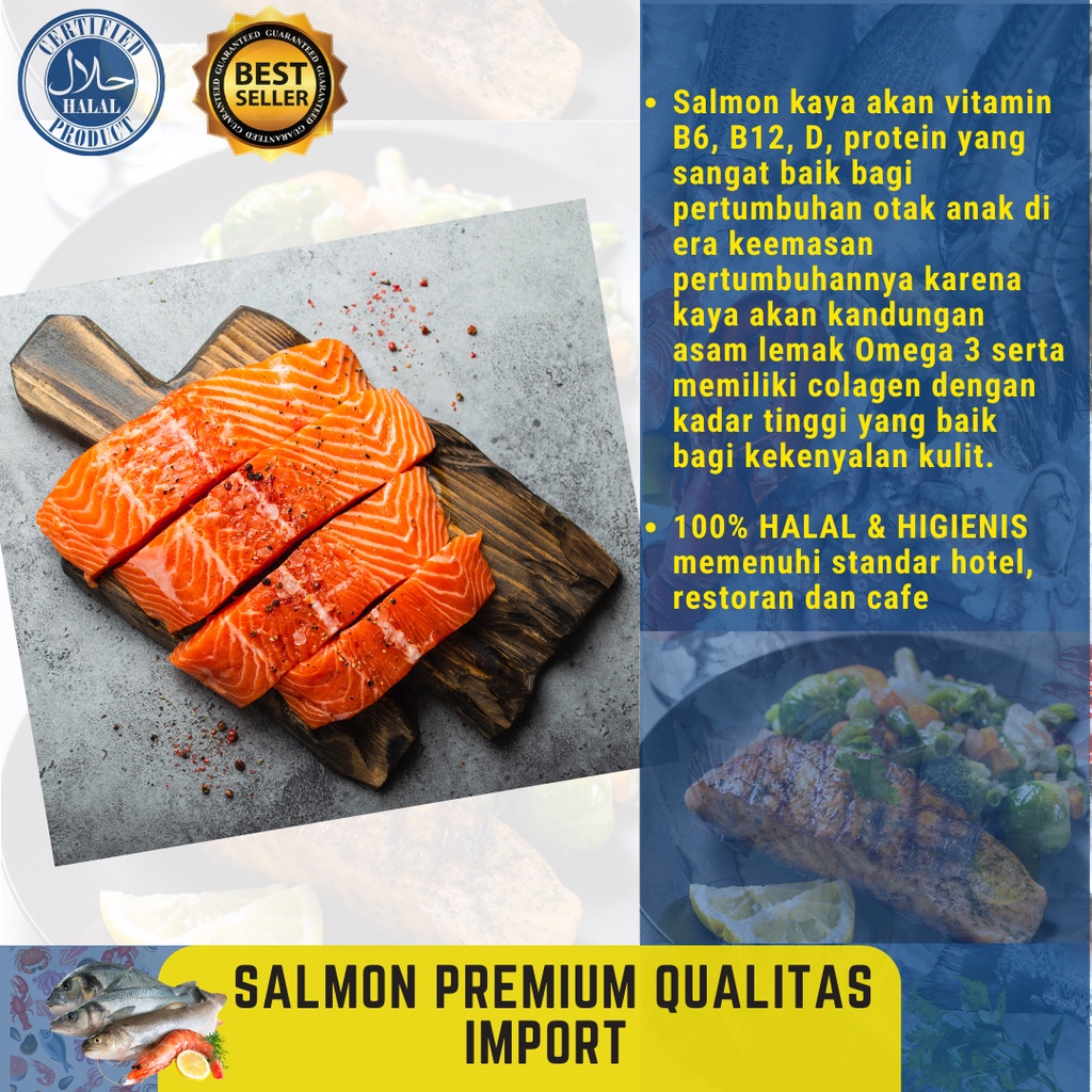 IKAN SALMON FILLET FROZEN - PREMIUM QUALITY