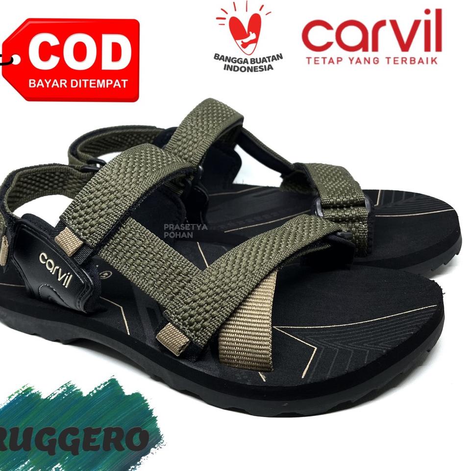 ❂ Sandal Gunung Pria Carvil Original Anti Air - Sendal Gunung Carvil Original ☞