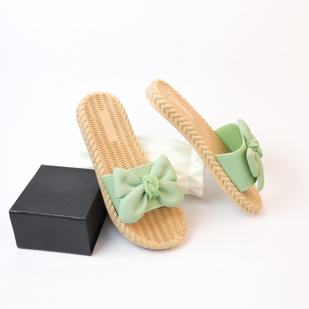 Yura Sandal Selop Pita Wanita Slip On Teplek - Demorin Sendal