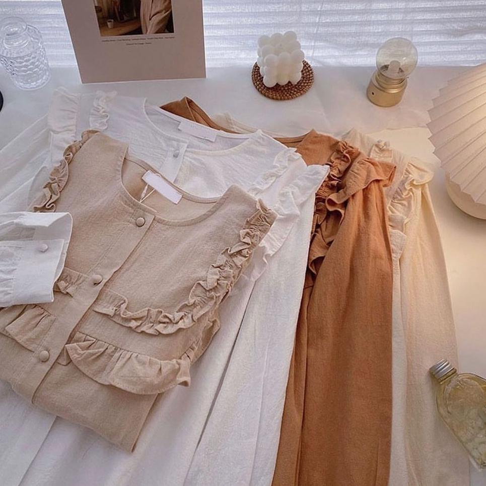 TERPERCAYA BLOUSE CRINCLE / CILA BLOUSE / BLOUSE WANITA / BLUS KOREAN STYLE