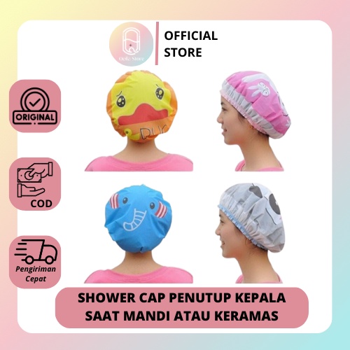 QEILA - SHOWER CAP PENUTUP KEPALA SAAT MANDI ATAU KERAMAS