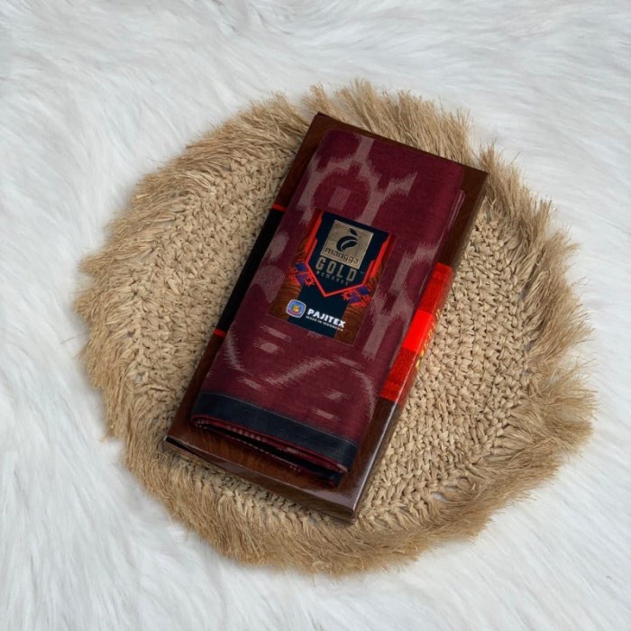 sarung sarung mangga gold kembang dewasa - marun(L5L6) sarung dewasa alat ibadah sarung sholat anak 